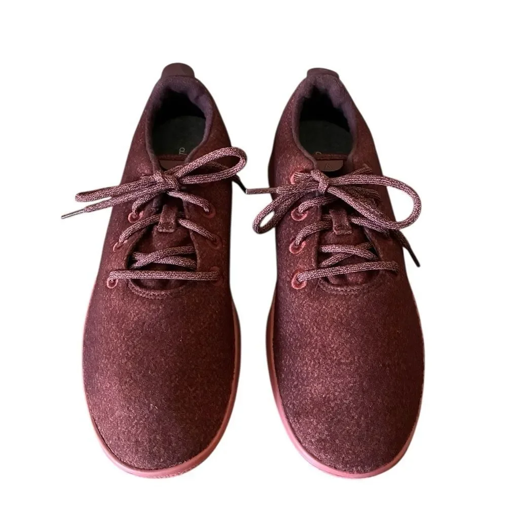 Allbirds Wool Runners Sneakers Men’s Size 12 Burgundy and Pink